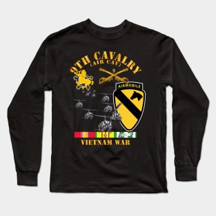 9th Cavalry (Air Cav) - 1st  Cav Division w SVC Long Sleeve T-Shirt